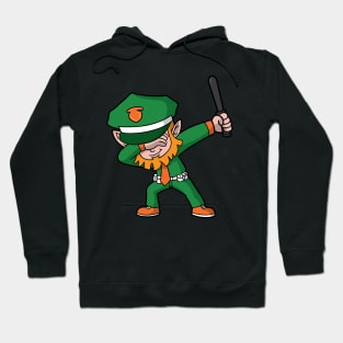 Dabbing Leprechaun Police Officer Irish St Patricks Day Hoodie